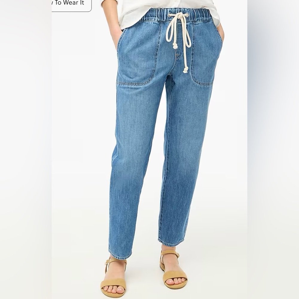 Jcrew Denim drawstring pant- brand new size 28